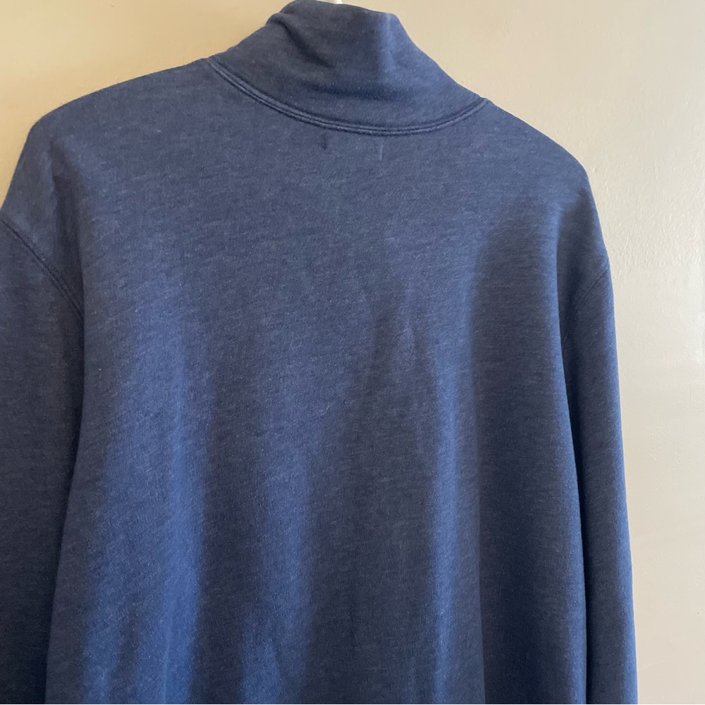 Old Navy Blue Mock Neck Zip-Up Sweatshirt with Pink Logo - Picture 14 of 16